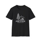Pine and peak mountain escape – Adventure Graphic Line Art T-Shirt
