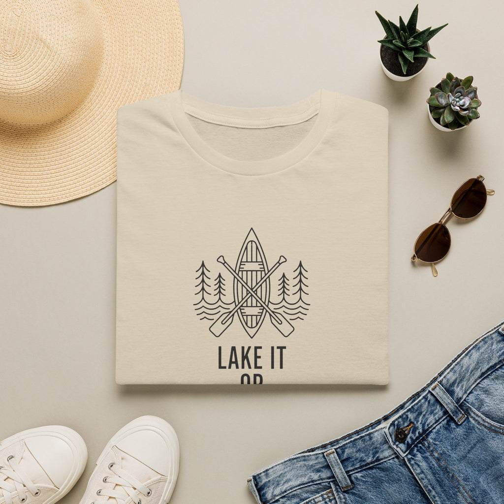 Lake it or leave it – Adventure Graphic Line Art T-Shirt