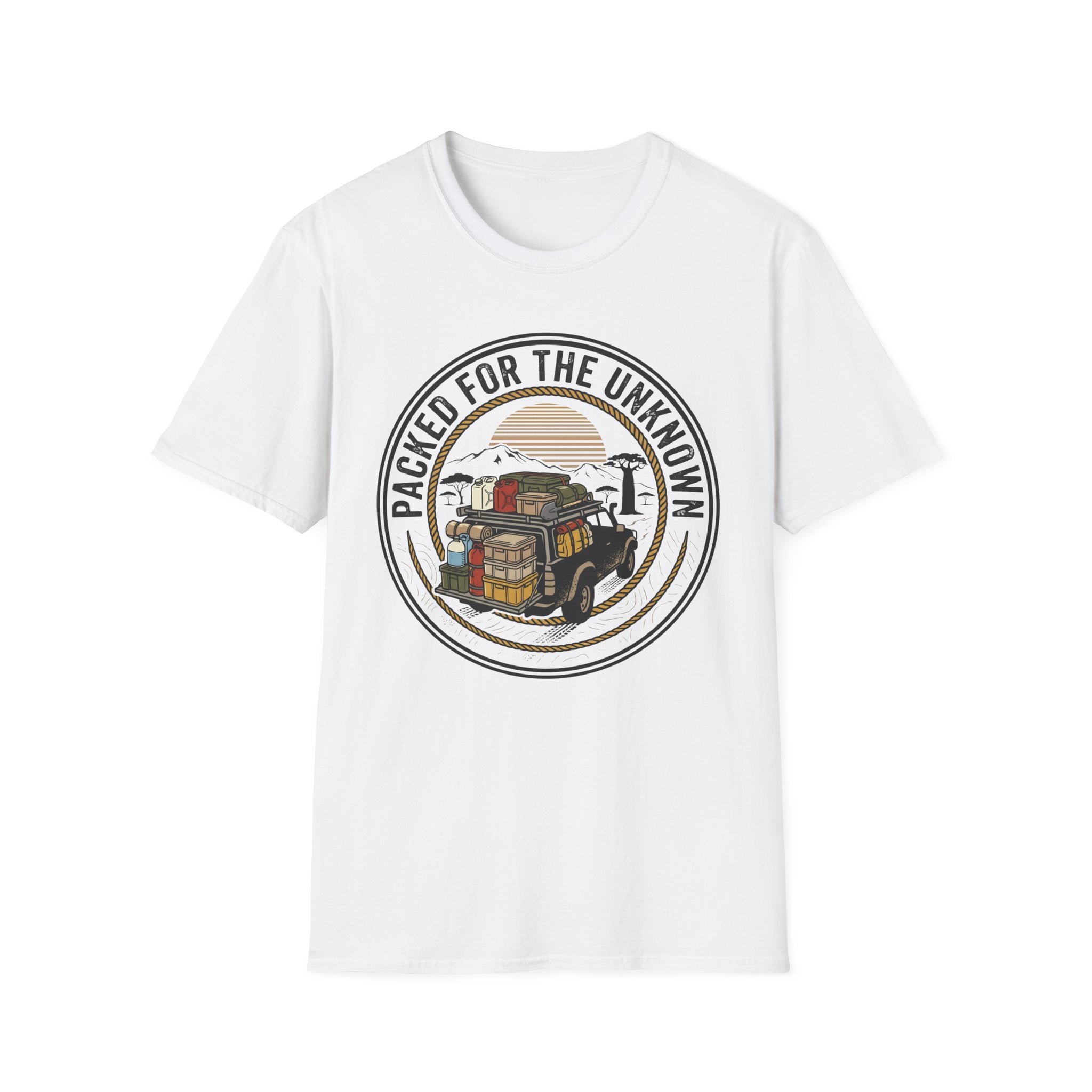 Packed for the unknown – Adventure Graphic T-Shirt