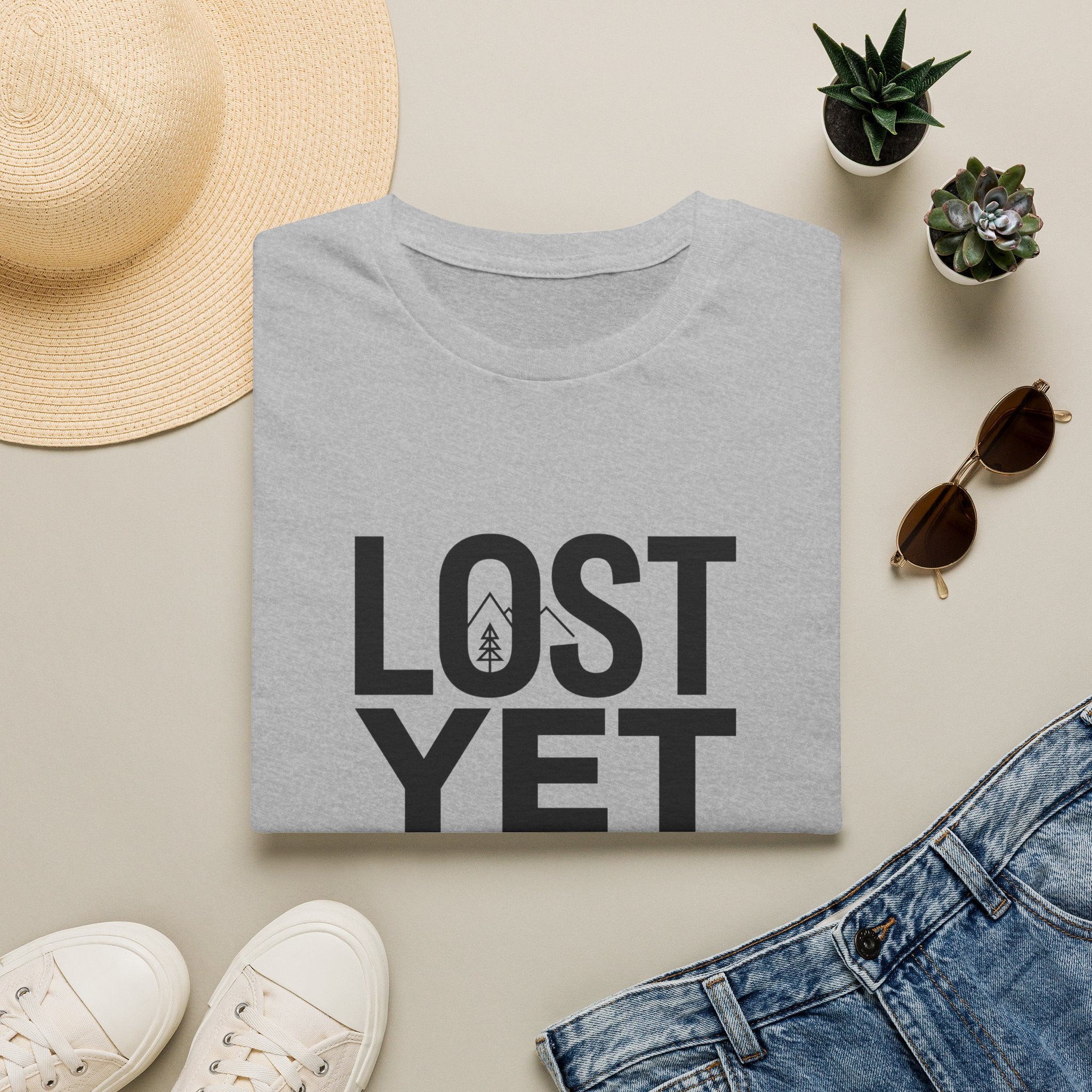 Lost Yet Found Text T-Shirt