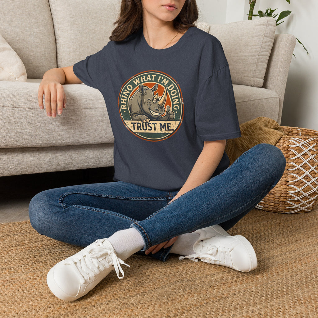Rhino what I am doing – Adventure Graphic Badge Art T-Shirt