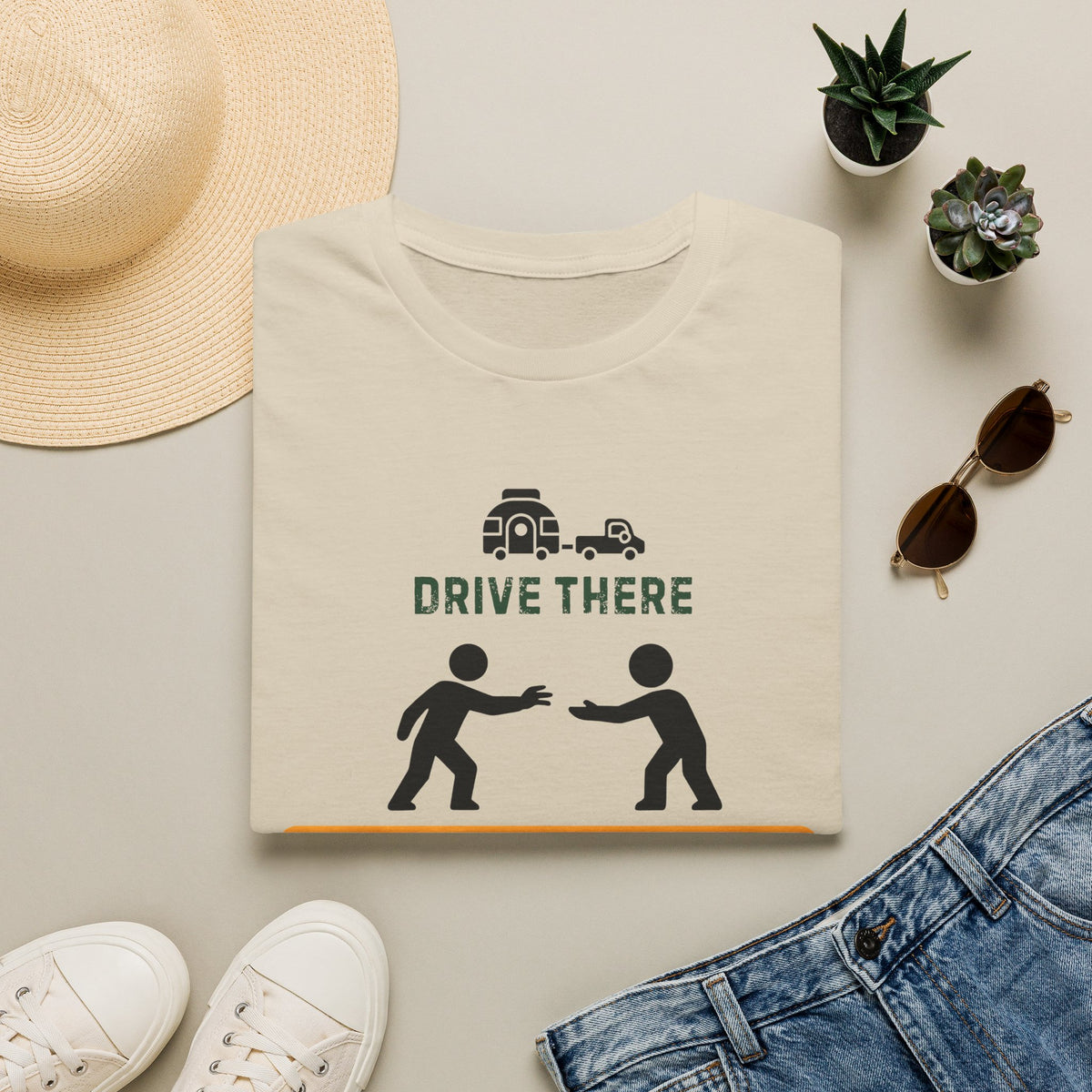 Drive there stay connected – Adventure Graphic Art T-Shirt