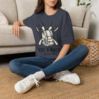 Axe and pack gear up – Adventure Graphic Line Art T-Shirt