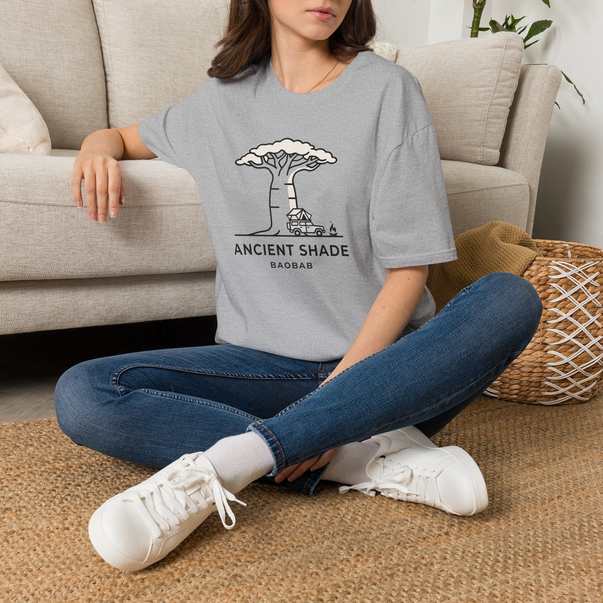 Ancient shade baobab – Adventure Graphic Line Art T-Shirt