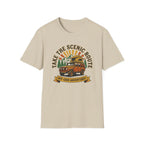 Take the scenic route overlander – Adventure Graphic Badge Art T-Shirt