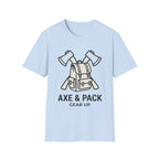 Axe and pack gear up – Adventure Graphic Line Art T-Shirt