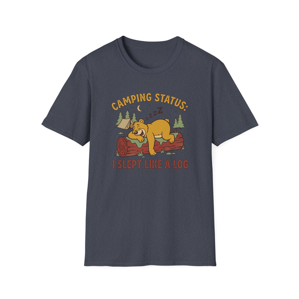 I slept like a log bear – Adventure Graphic Cartoon Art T-Shirt