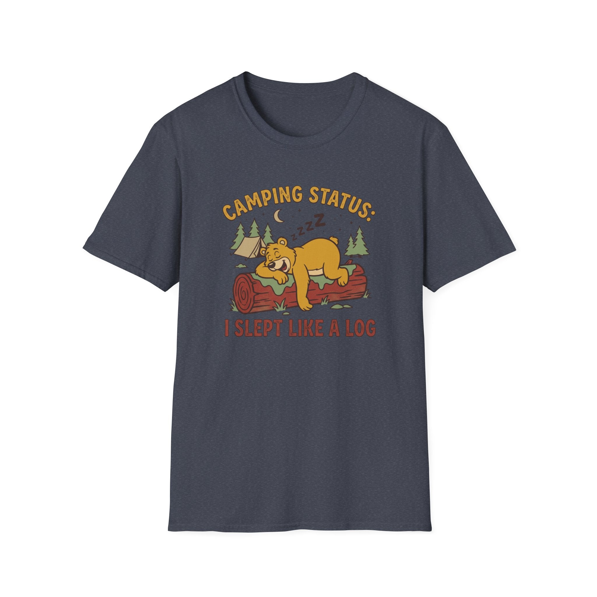 I slept like a log bear – Adventure Graphic Cartoon Art T-Shirt