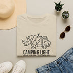 Camping light was never an option – Adventure Graphic Line Art T-Shirt