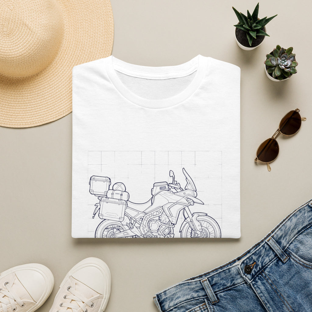 Outdoor infrastructure bike - – Adventure Graphic Blue Print T-Shirt