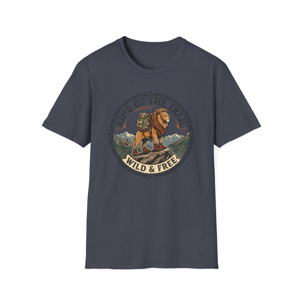 King of the trail lion - – Adventure Graphic Badge Art T-Shirt