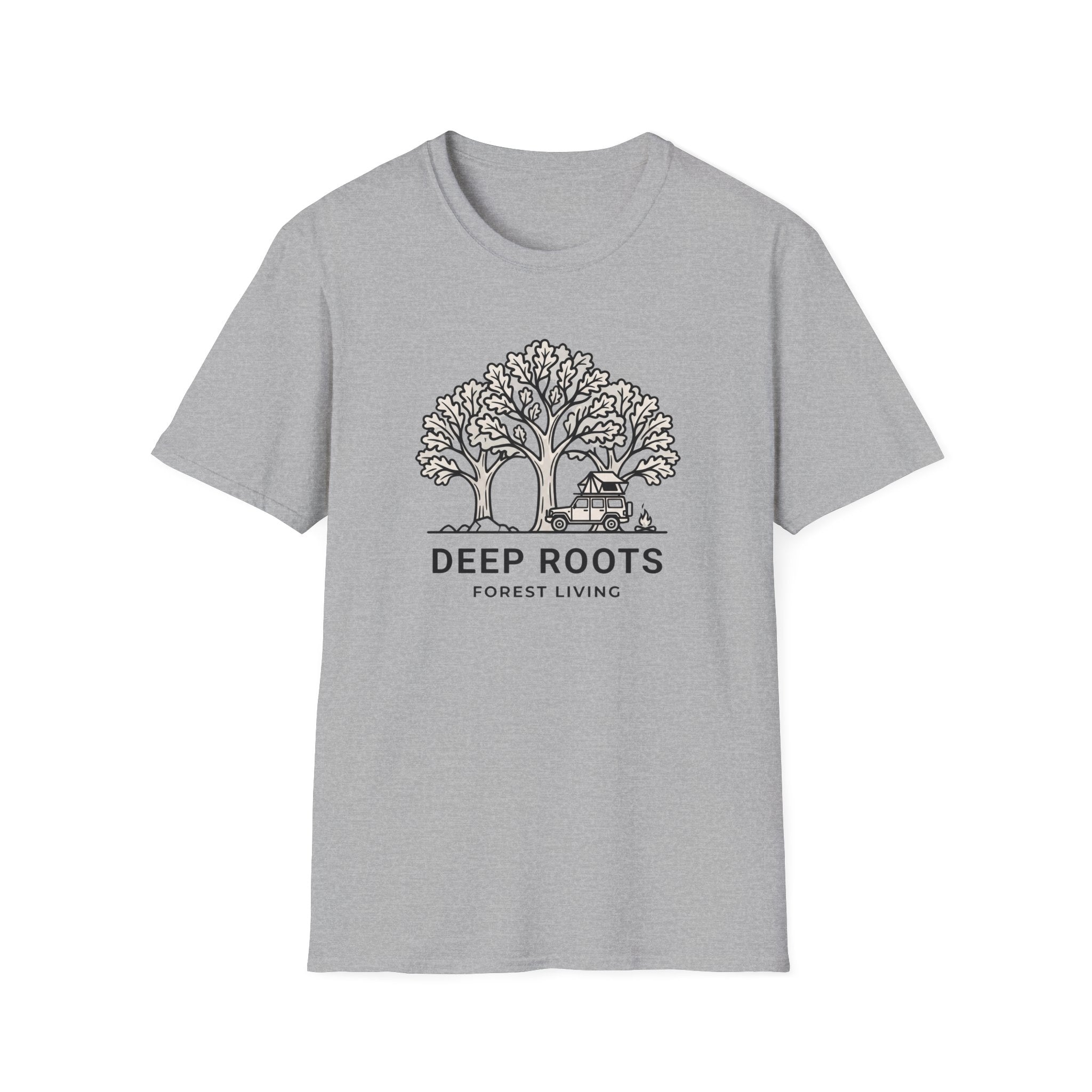 Deep roots forest living – Adventure Graphic Line Art T-Shirt