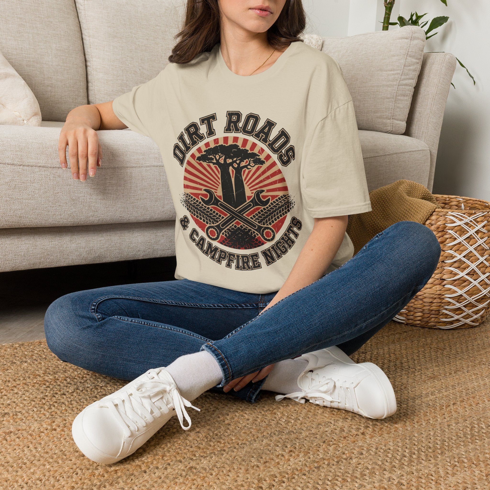 Dirt roads and campfire nights – Adventure Graphic T-Shirt