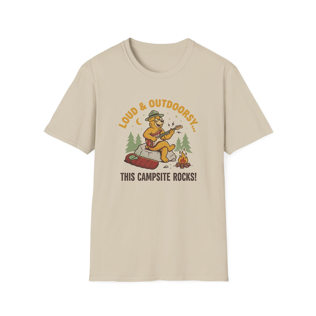 Loud and outdoorsy bear – Adventure Graphic Cartoon Art T-Shirt