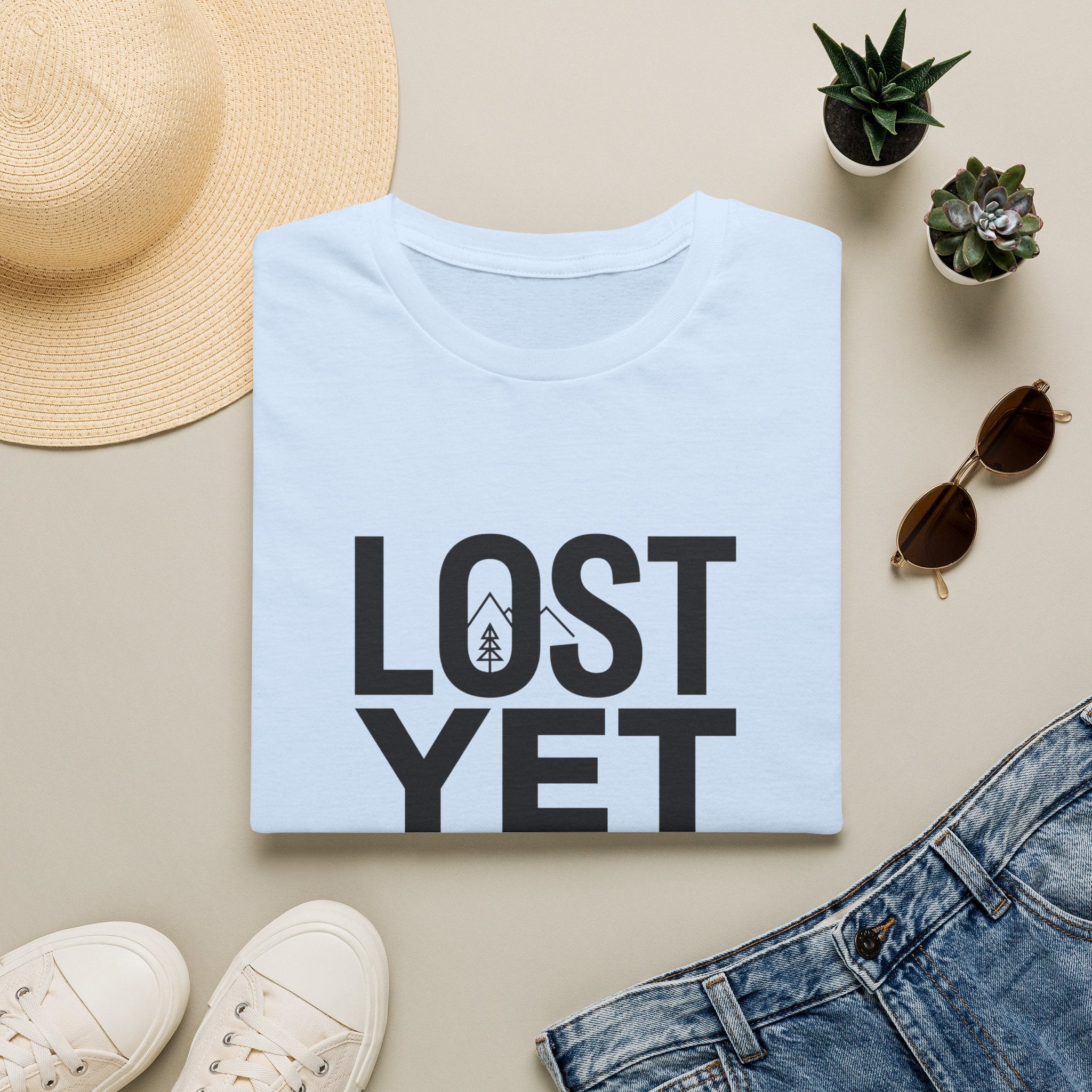 Lost Yet Found Text T-Shirt