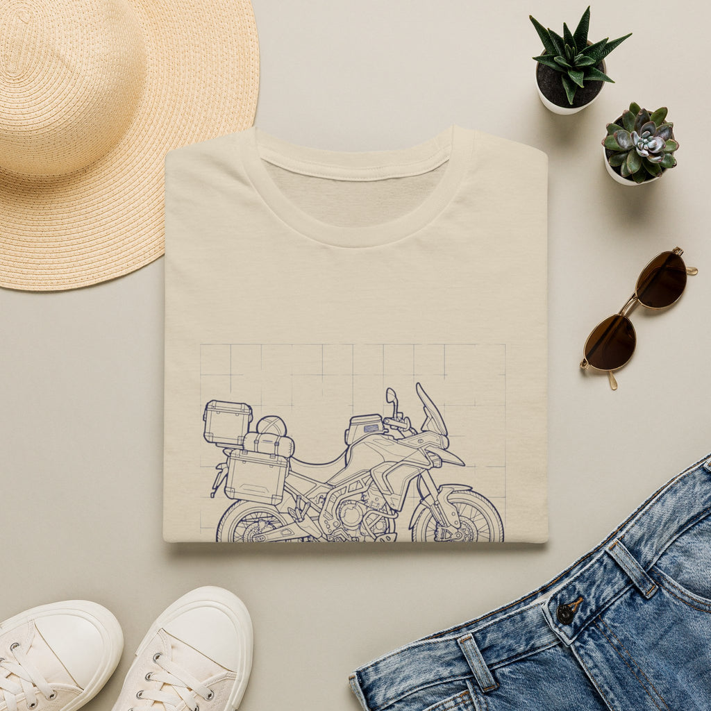 Outdoor infrastructure bike - – Adventure Graphic Blue Print T-Shirt