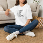 Camp nap eat repeat koala – Adventure Graphic Line Art T-Shirt