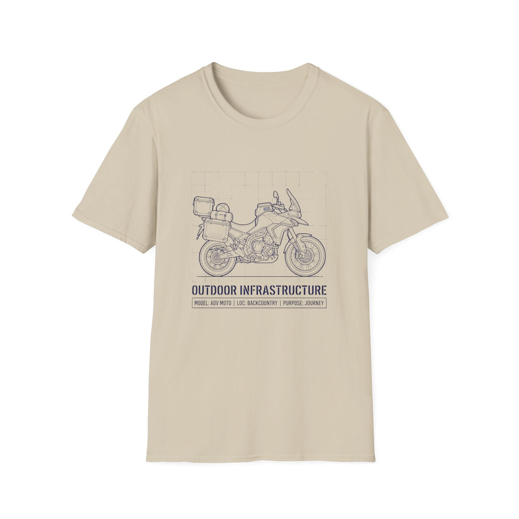 Outdoor infrastructure bike - – Adventure Graphic Blue Print T-Shirt