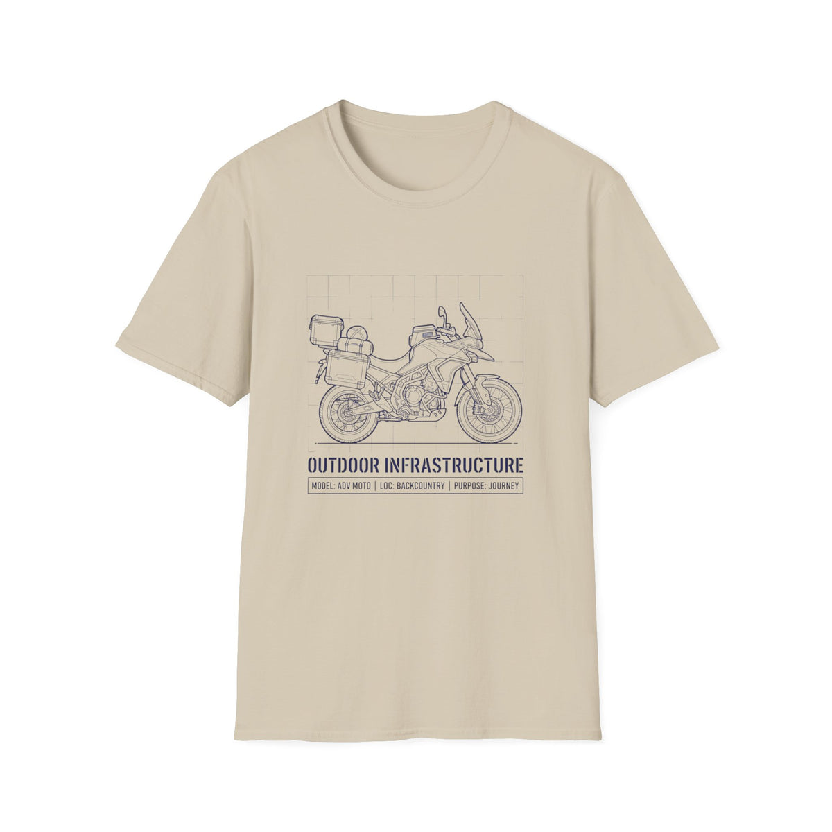 Outdoor infrastructure bike - – Adventure Graphic Blue Print T-Shirt
