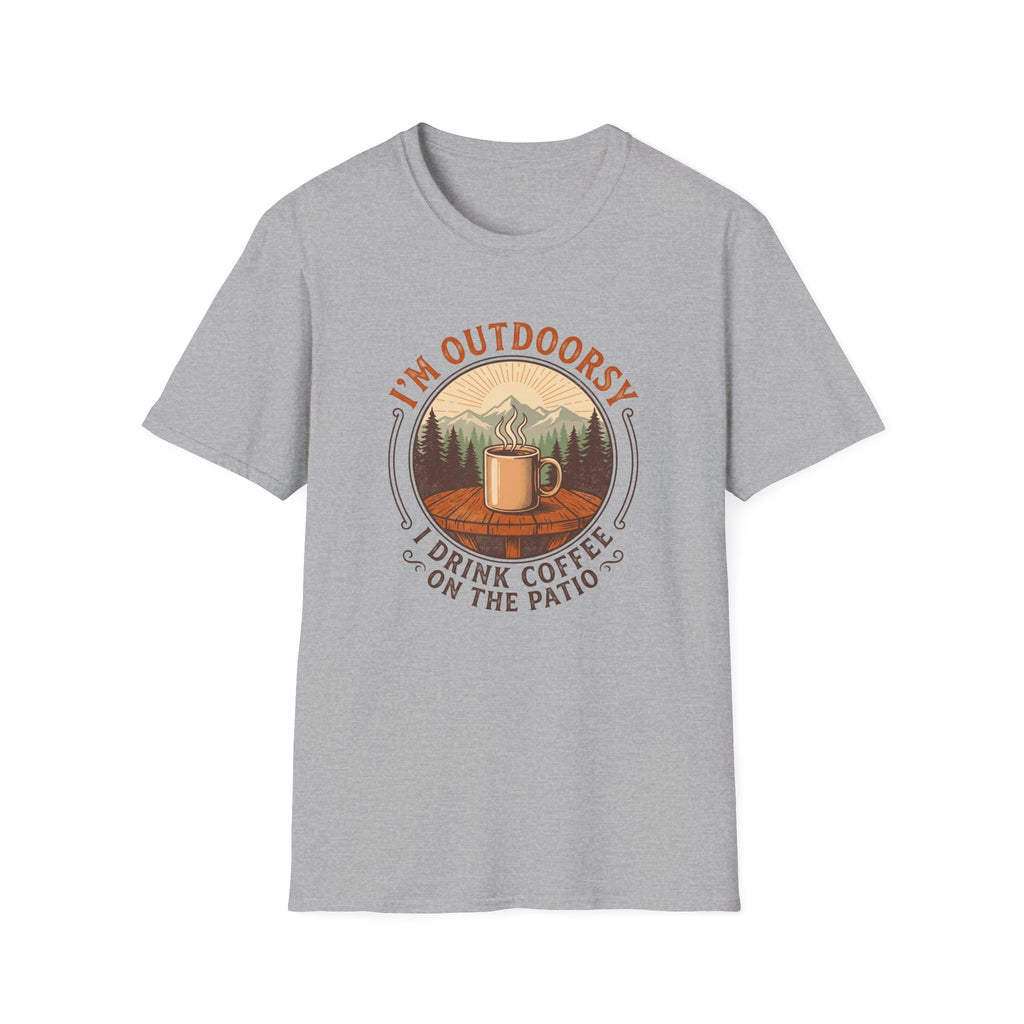 I am outdoorsy patio – Adventure Graphic Badge Art T-Shirt