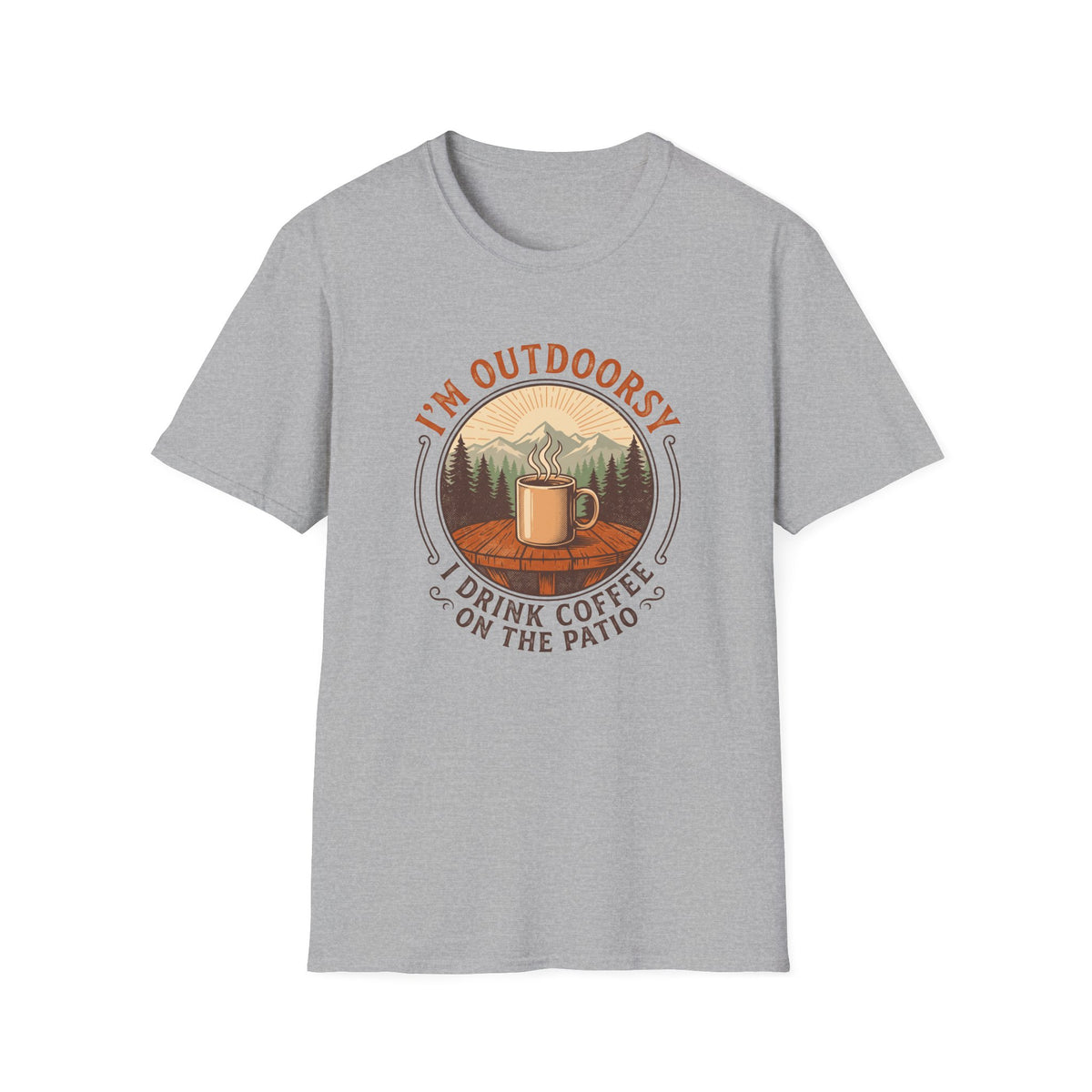 I am outdoorsy patio – Adventure Graphic Badge Art T-Shirt