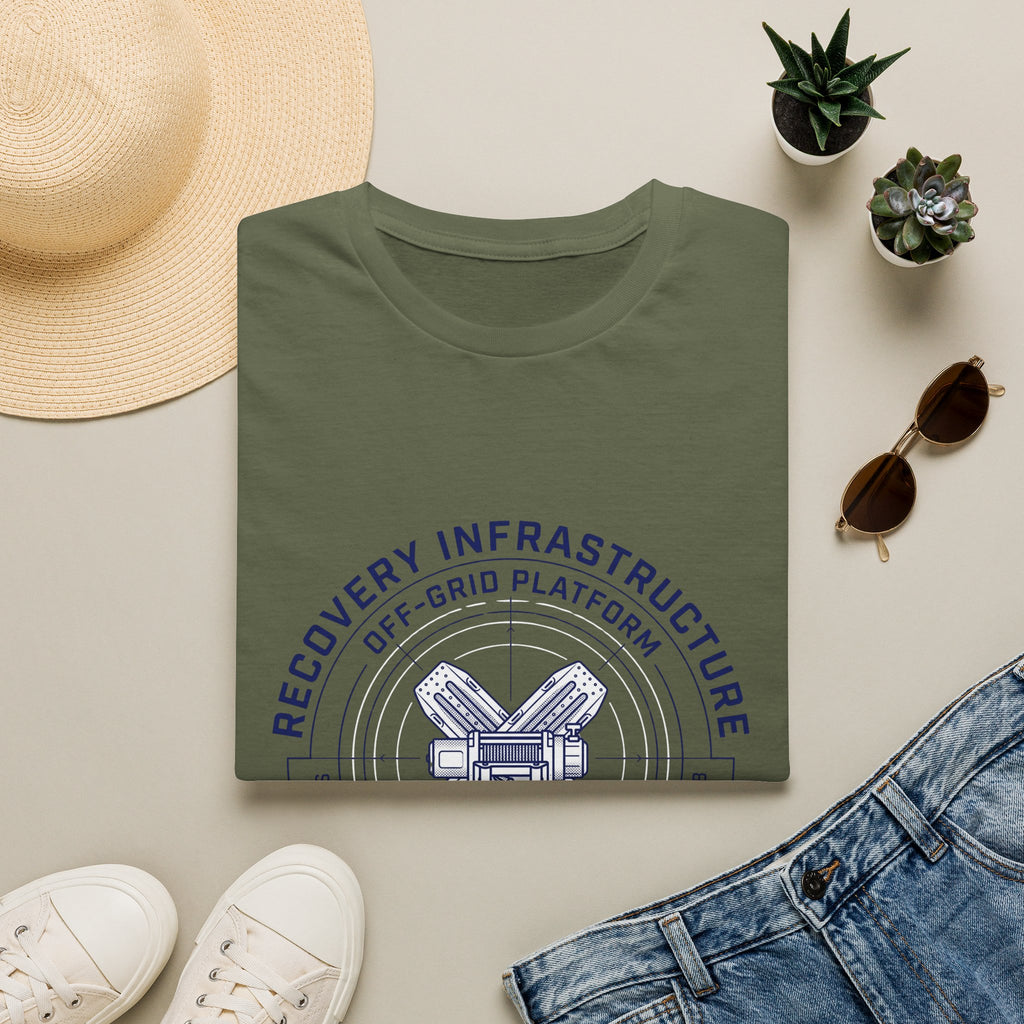 Recovery gear – Adventure Graphic Blue Print T-Shirt