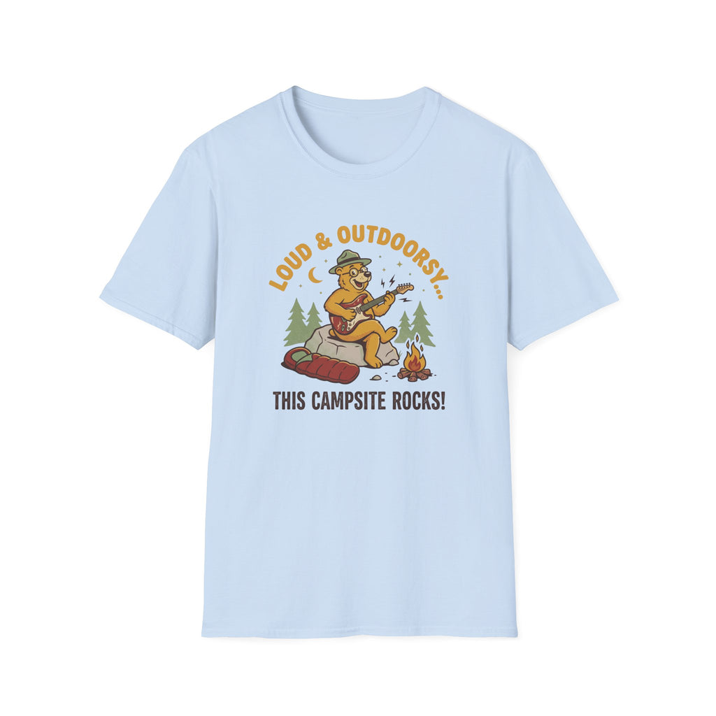 Loud and outdoorsy bear – Adventure Graphic Cartoon Art T-Shirt