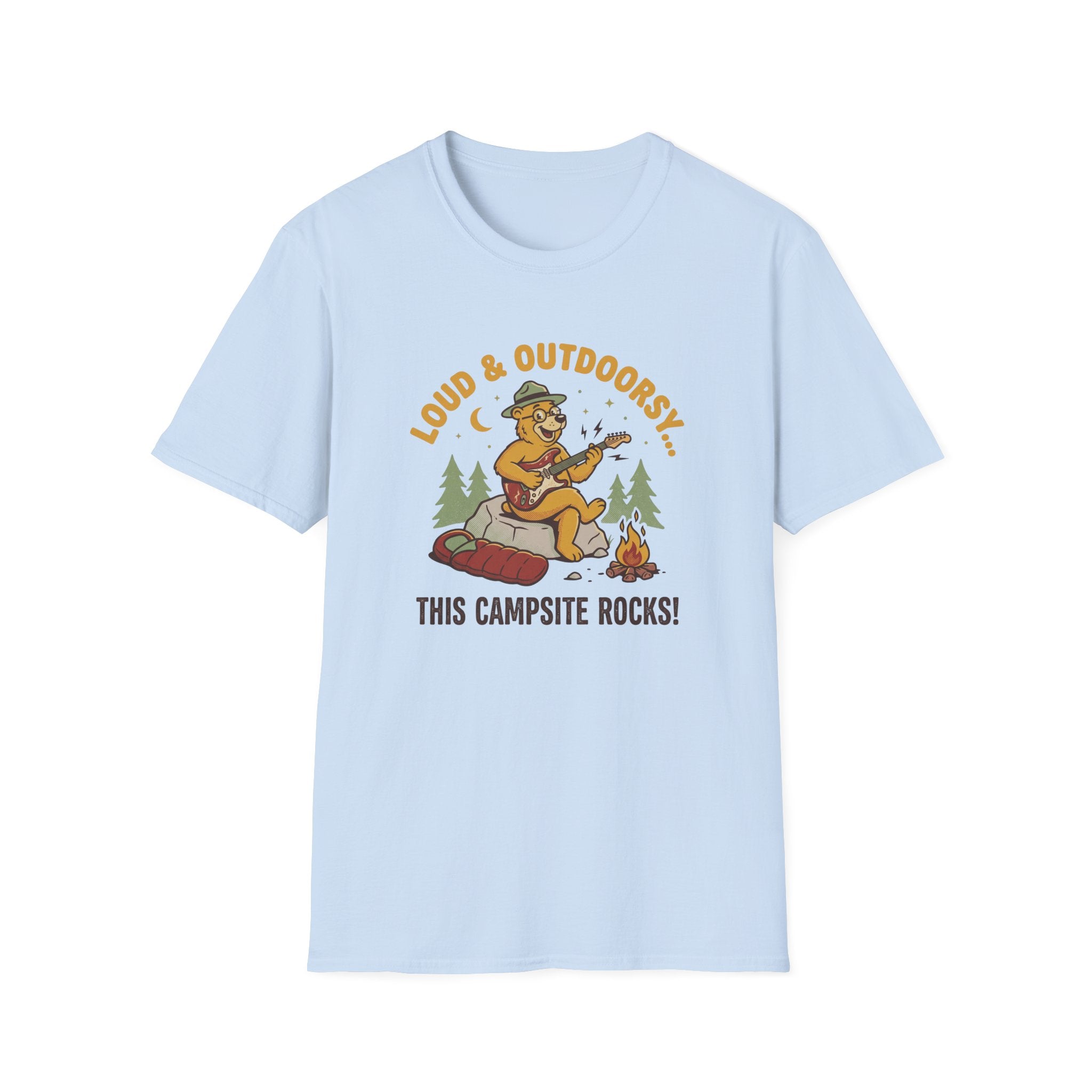 Loud and outdoorsy bear – Adventure Graphic Cartoon Art T-Shirt