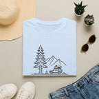Pine and peak mountain escape – Adventure Graphic Line Art T-Shirt