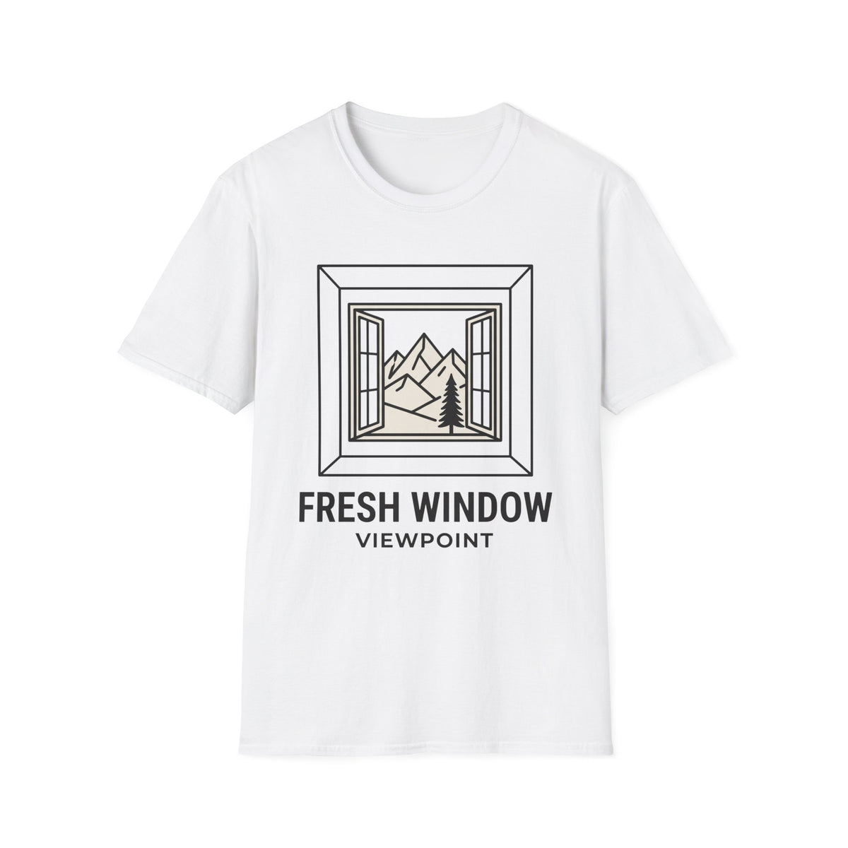 Fresh window – Adventure Graphic Line Art T-Shirt
