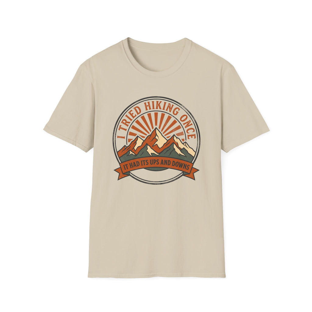 I tried hiking once – Adventure Graphic Badge T-Shirt