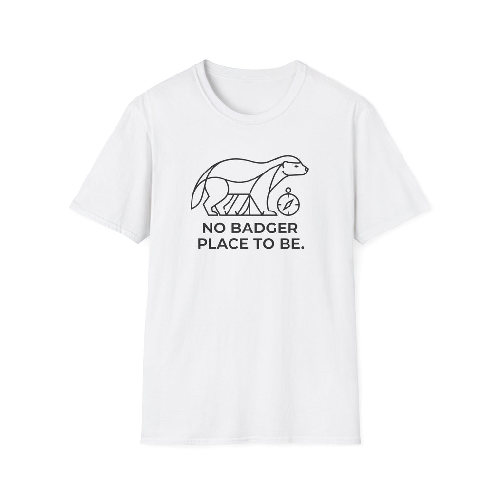 No badger place to be – Adventure Graphic Line Art T-Shirt
