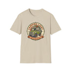 Camping light was never an option – Adventure Graphic Badge Art T-Shirt