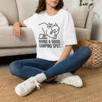 Rhino a good camping spot – Adventure Graphic Line Art T-Shirt