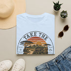 Take the long way – Adventure Graphic Badge T-Shirt