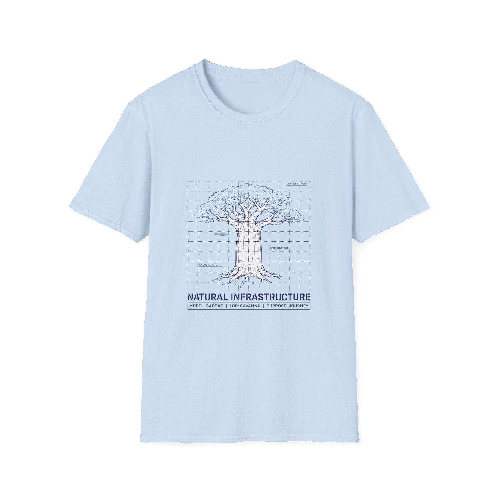 Baobab blue print – Adventure Graphic T-Shirt