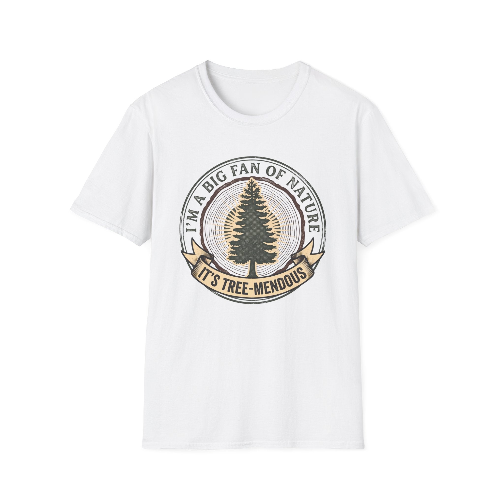 Big fan of nature its treemendous – Adventure Graphic Badge Art T-Shirt