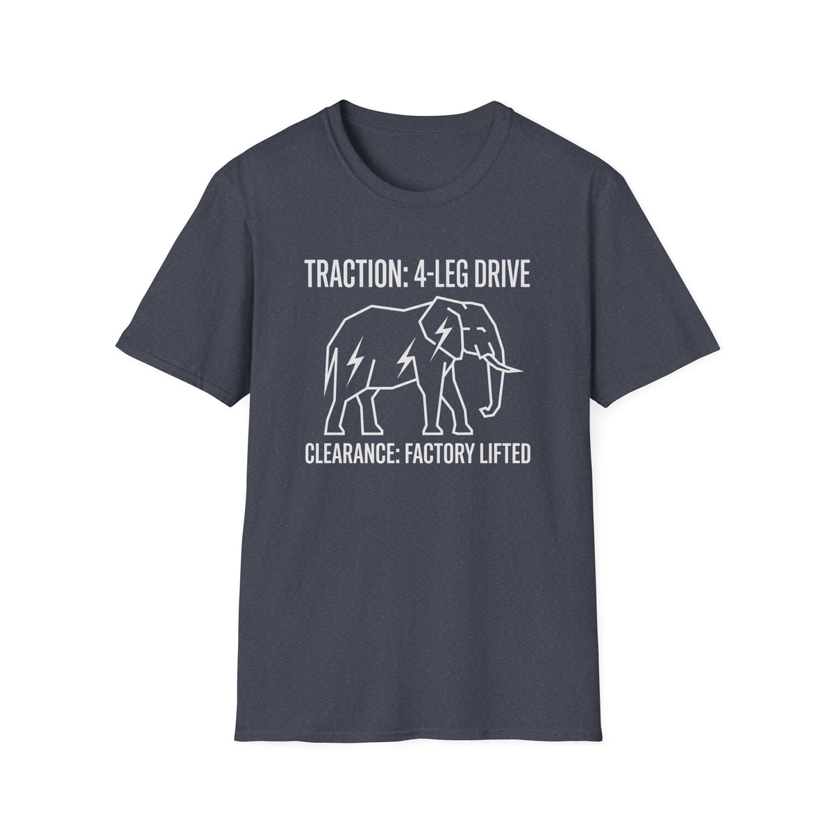 Factory lifted elephant – Adventure Graphic Line Art T-Shirt