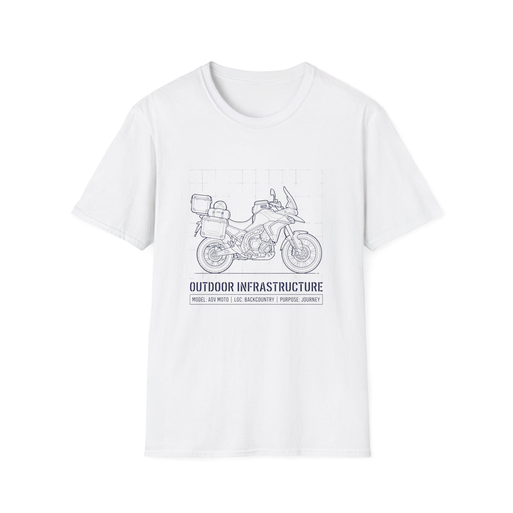 Outdoor infrastructure bike - – Adventure Graphic Blue Print T-Shirt