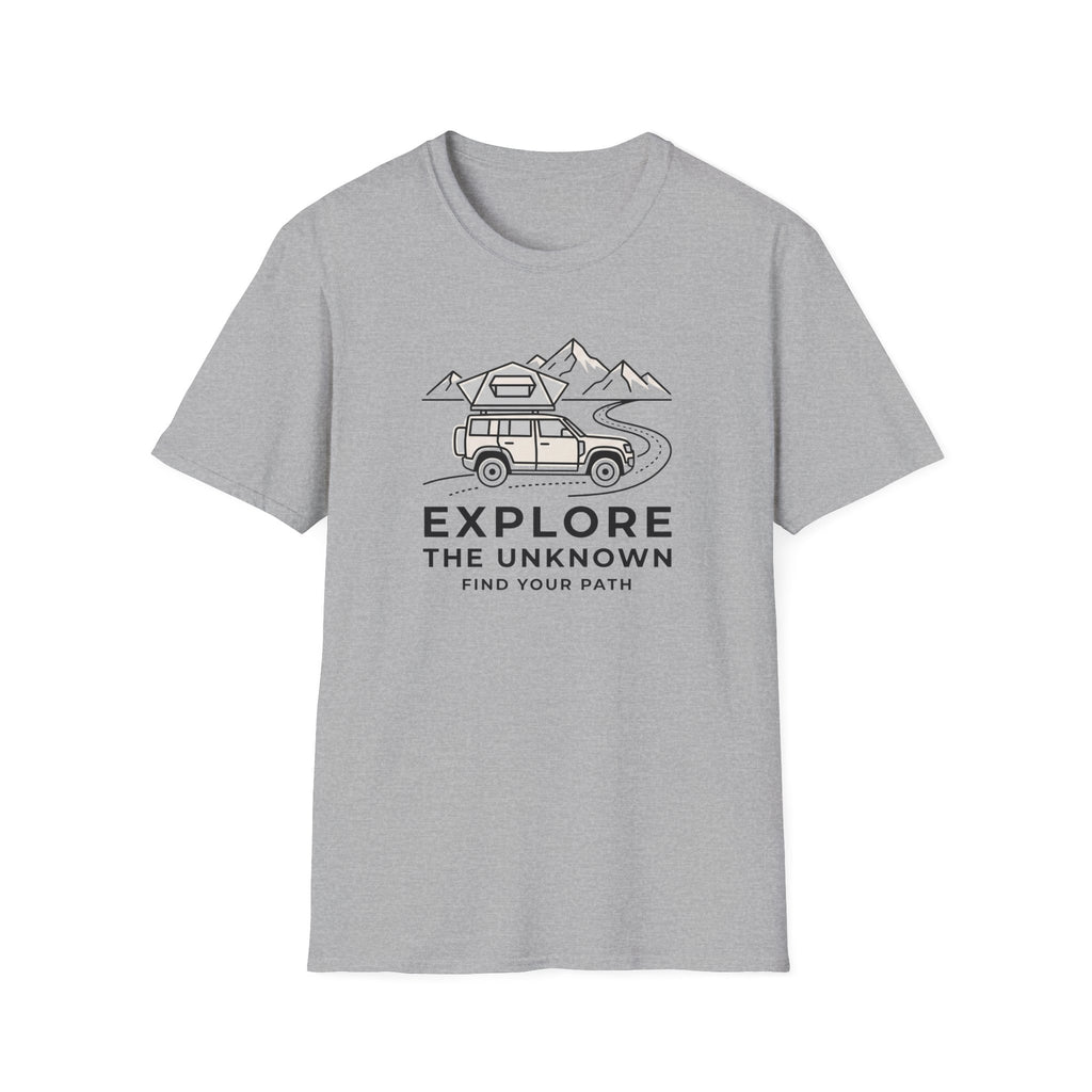 Explore the unknown find your path – Adventure Graphic Line Art T-Shirt