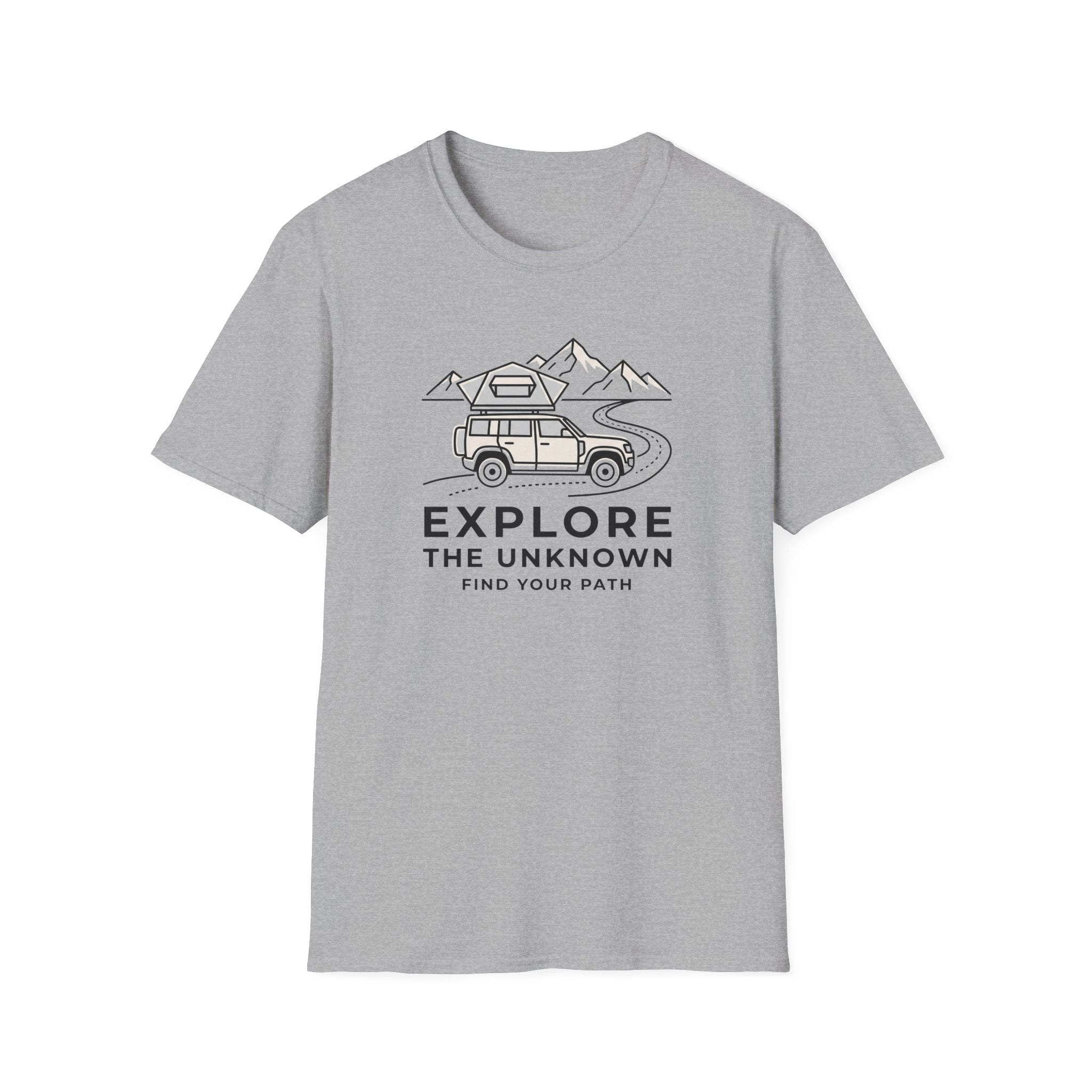 Explore the unknown find your path – Adventure Graphic Line Art T-Shirt