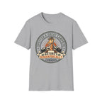Spotted a great camp site giraffe – Adventure Graphic Badge Art T-Shirt