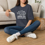 Camping light was never an option – Adventure Graphic Line Art T-Shirt