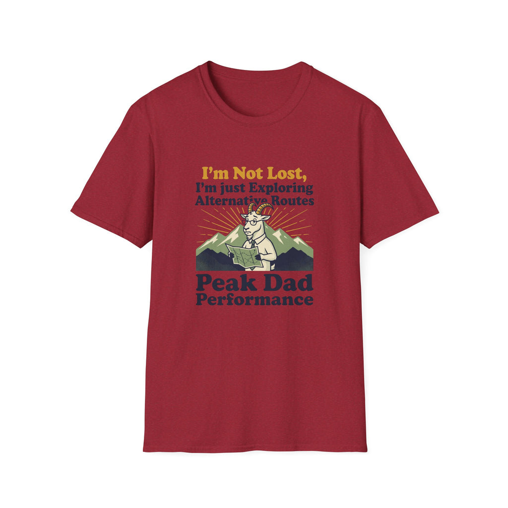 I am not lost Dad goat – Adventure Graphic Badge Art T-Shirt