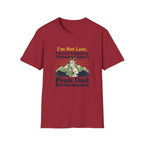 I am not lost Dad goat – Adventure Graphic Badge Art T-Shirt
