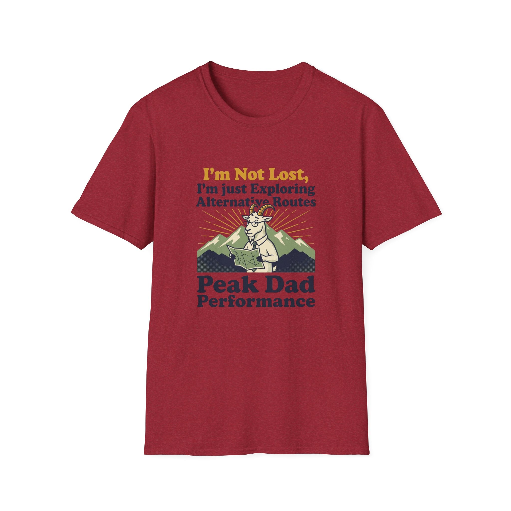 I am not lost Dad goat – Adventure Graphic Badge Art T-Shirt