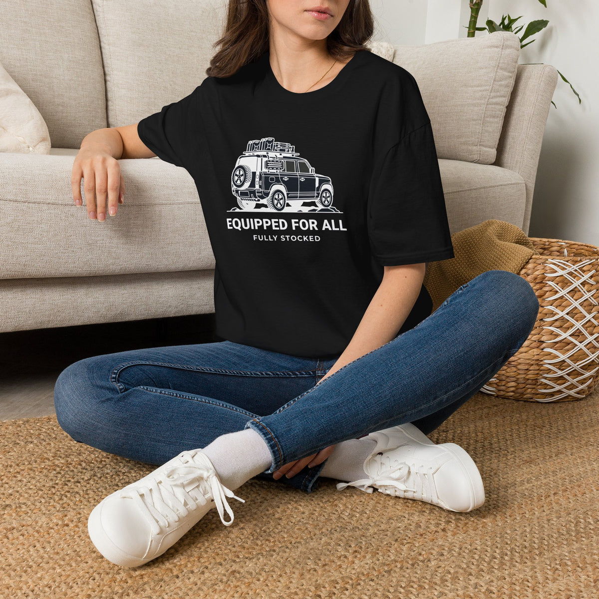 Equipped for all fully stocked – Adventure Graphic Line Art T-Shirt