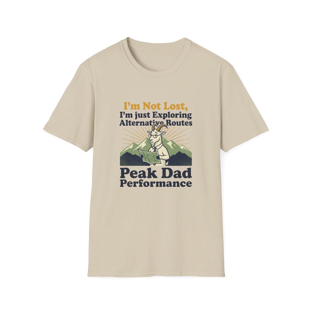 I am not lost Dad goat – Adventure Graphic Badge Art T-Shirt