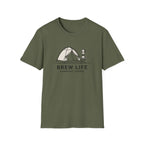 Brew life campfire coffee – Adventure Graphic Line Art T-Shirt