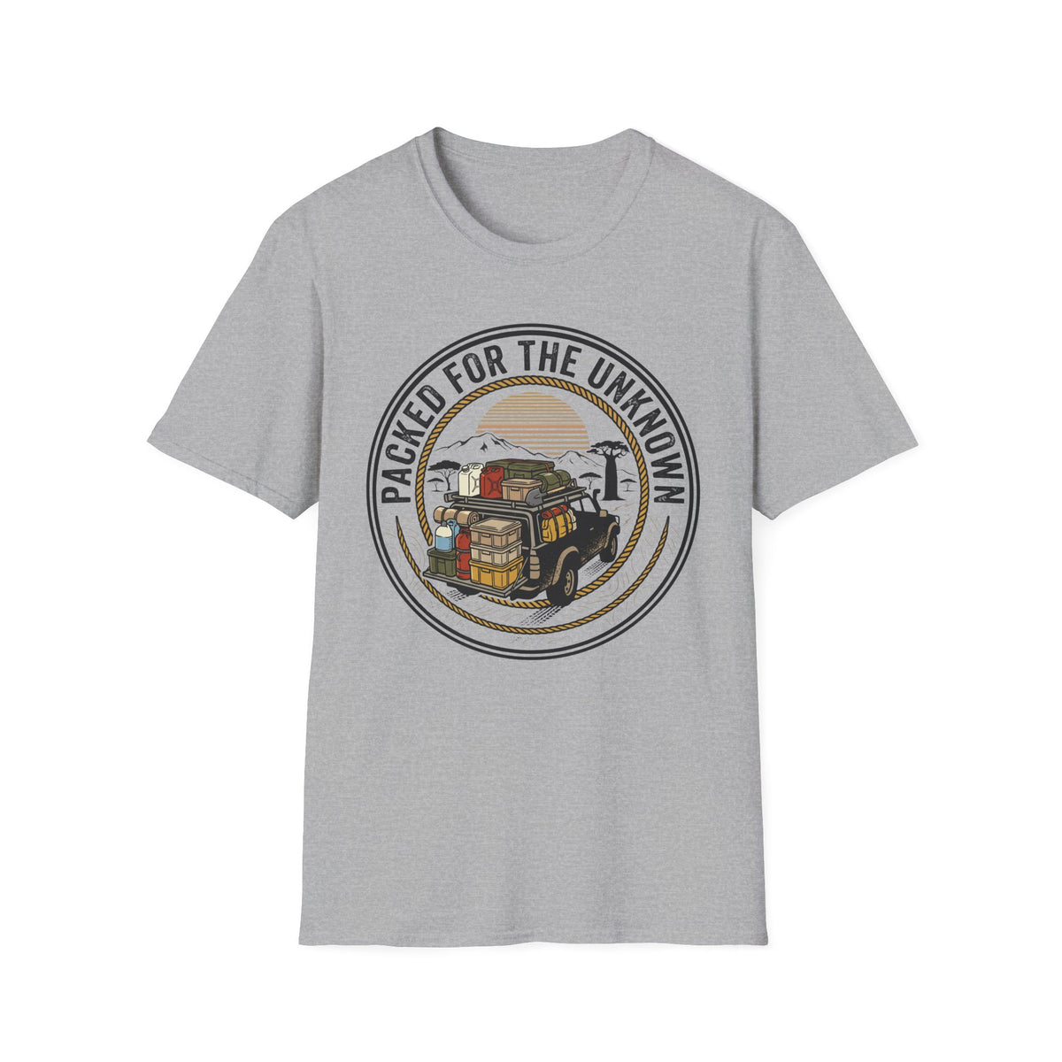 Packed for the unknown – Adventure Graphic T-Shirt